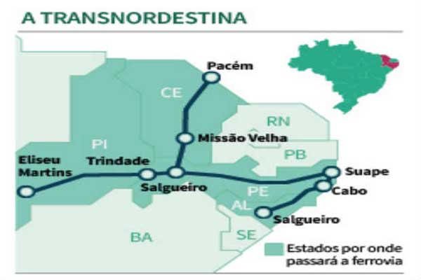 Comissão externa ouvirá presidentes do BNDES e BNB sobre obras da Transnordestina